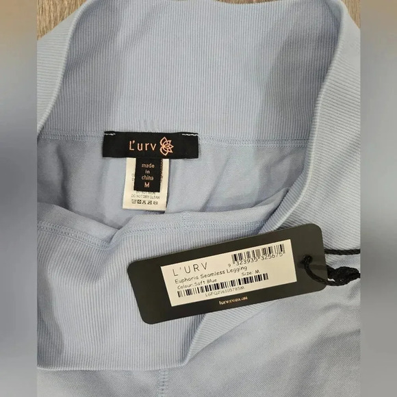 Nwt Lurv Euphoria Seamless Legging in Sky Blue sz M - Picture 3 of 7